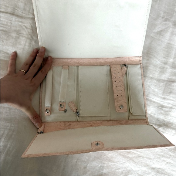Pink Pottery Barn McKenna Jewelry Portfolio – Elegant Travel Jewelry Case - Picture 4 of 4